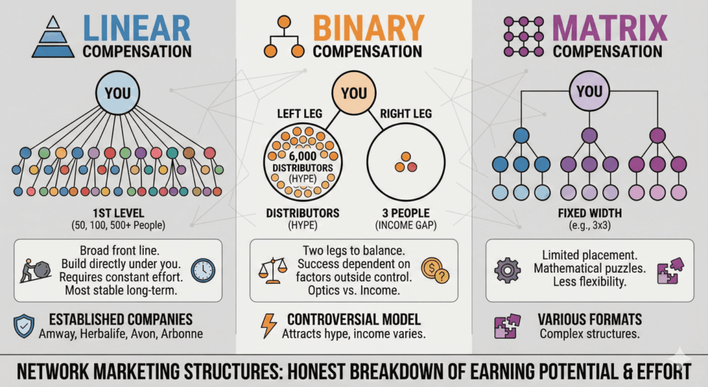 network marketing compensation plans