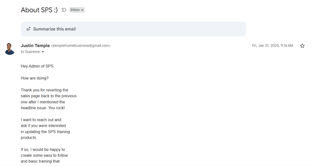 complete cashflow system review letter
