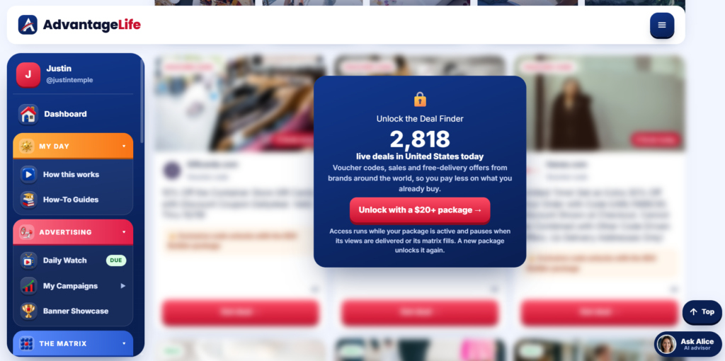advantage life club deal maker