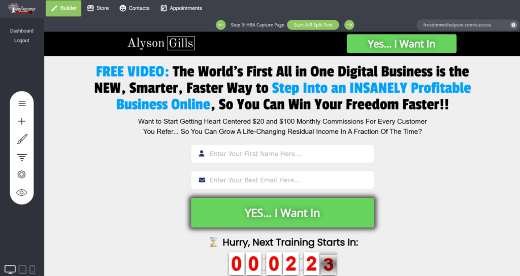 The Home Business Academy Review 2026 Funnel Builder