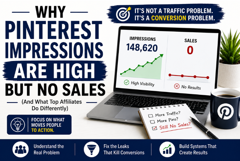why pinterest impressions are high but no sales